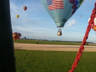  The takeoff of the balloon 